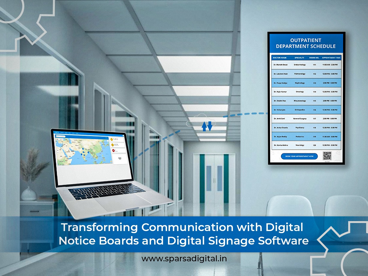 Communication with Digital Notice Boards and Digital Signage Software