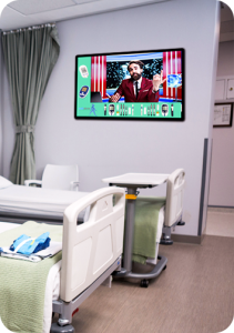 In room screen ads for Hospital