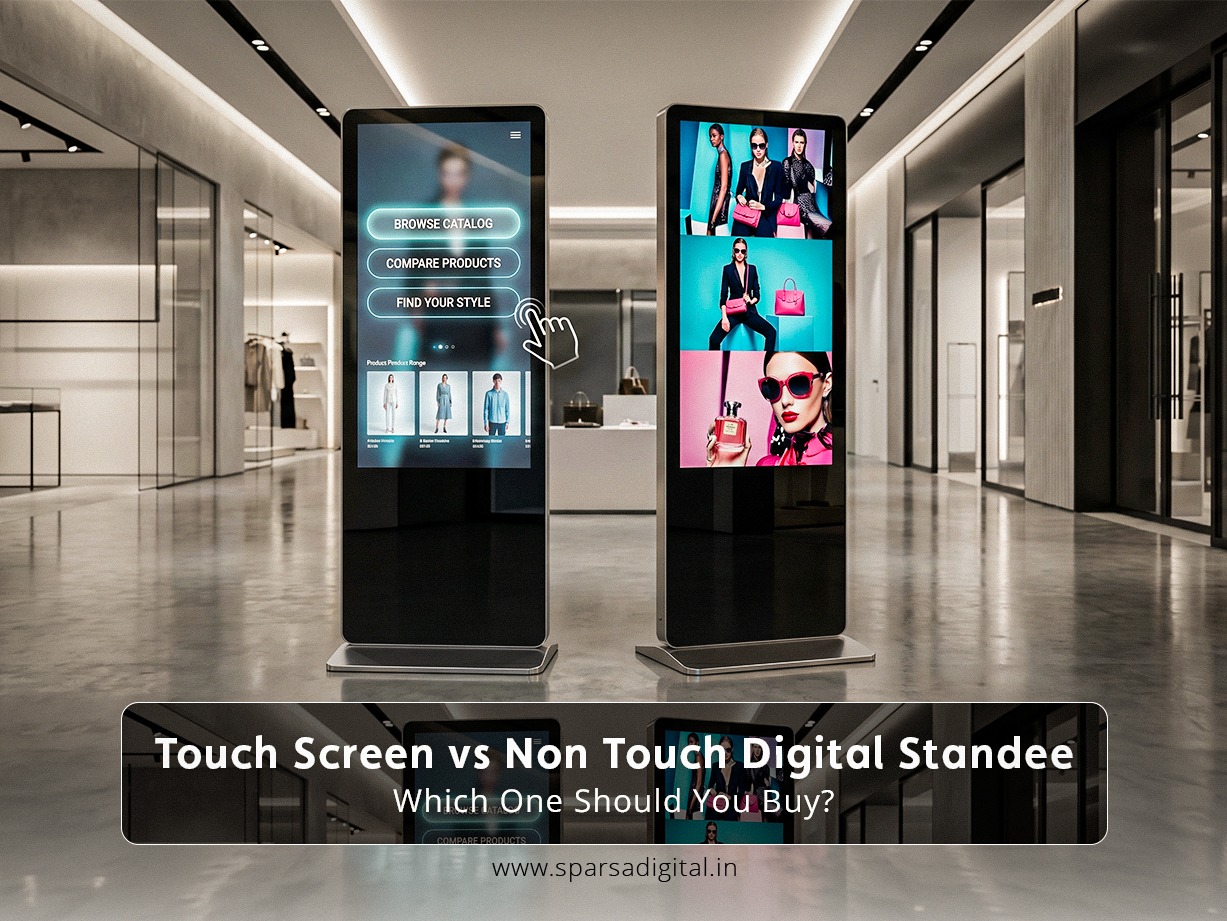 Touch Screen vs Non Touch Digital Standee- Which One Should You Buy