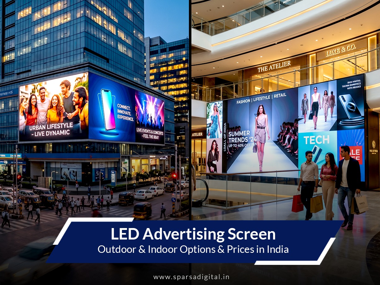 LED Advertising Screen Outdoor & Indoor Options & Prices in India