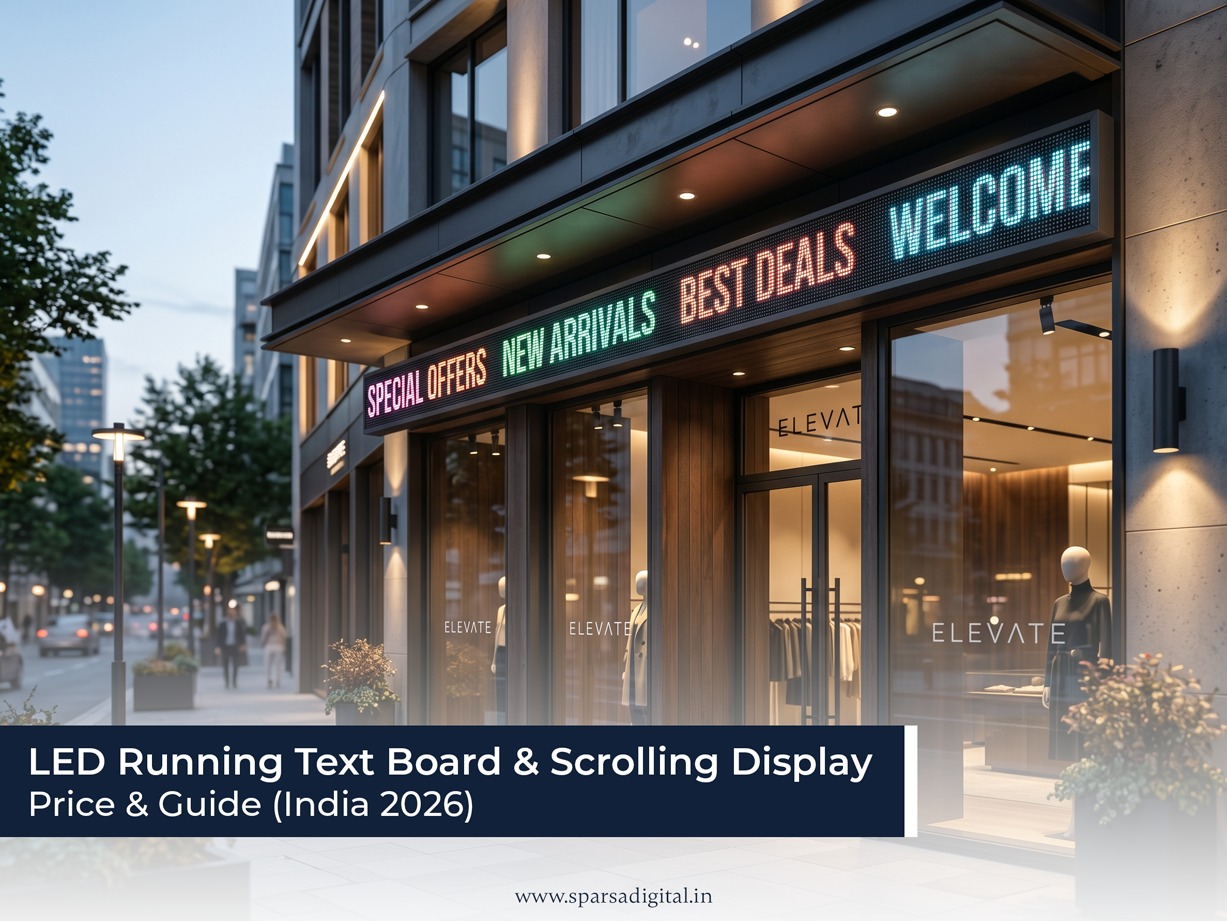 LED Running Text Board & Scrolling Display Price & Guide (India 2026)