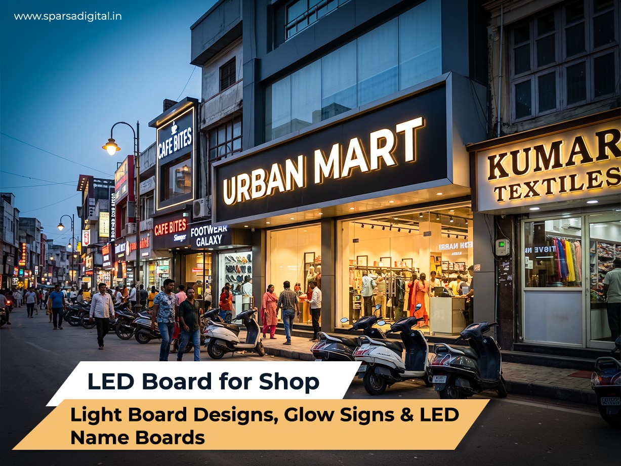 LED Board for Shop Light Board Designs, Glow Signs & LED Name Boards