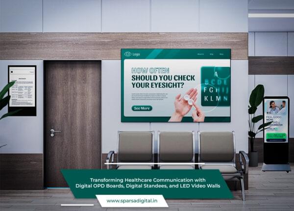 Transforming Healthcare Communication with Digital OPD Boards, Digital Standees, and LED Video Walls