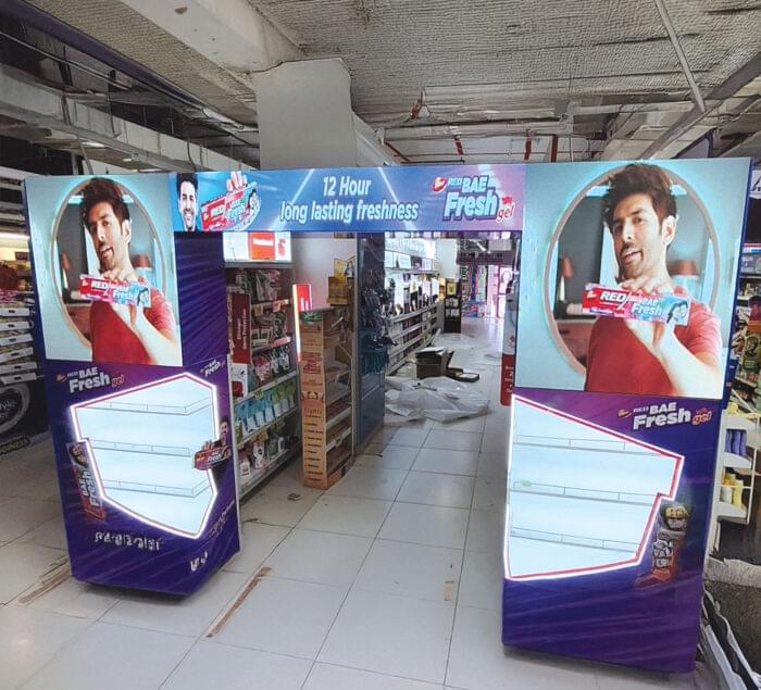 Custom LED video wall at Store