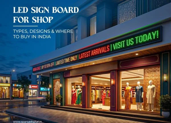 LED Sign Board for Shop Types, Designs & Where to Buy in India